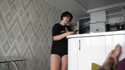 Русский минет от сочной брюнетки до камшота на ее лицо Kate Koss