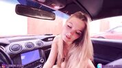 Классный минет в авто с поеданием спущёнки Miss Ellie Moore